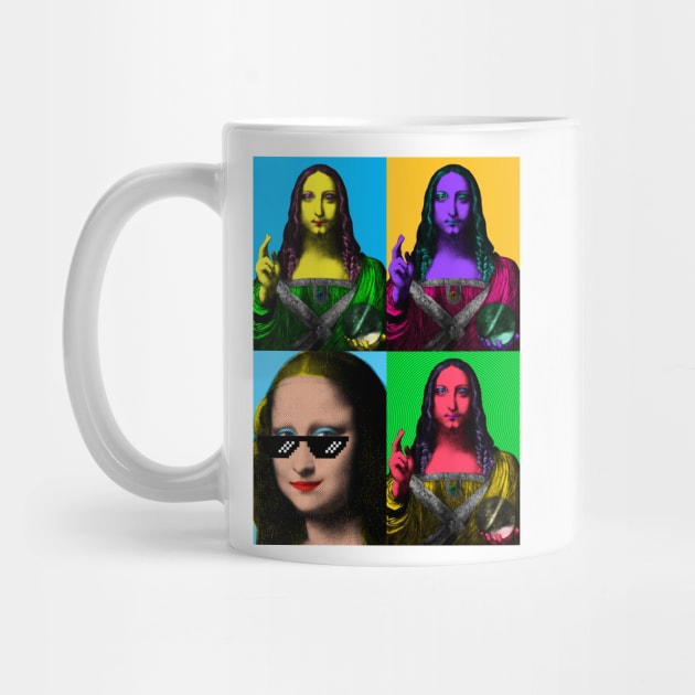 Pop Art Salvator Mundi by Da Vinci by ArtOfSilentium